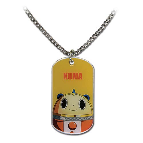 Persona 4 Kuma Dog Tag Necklace